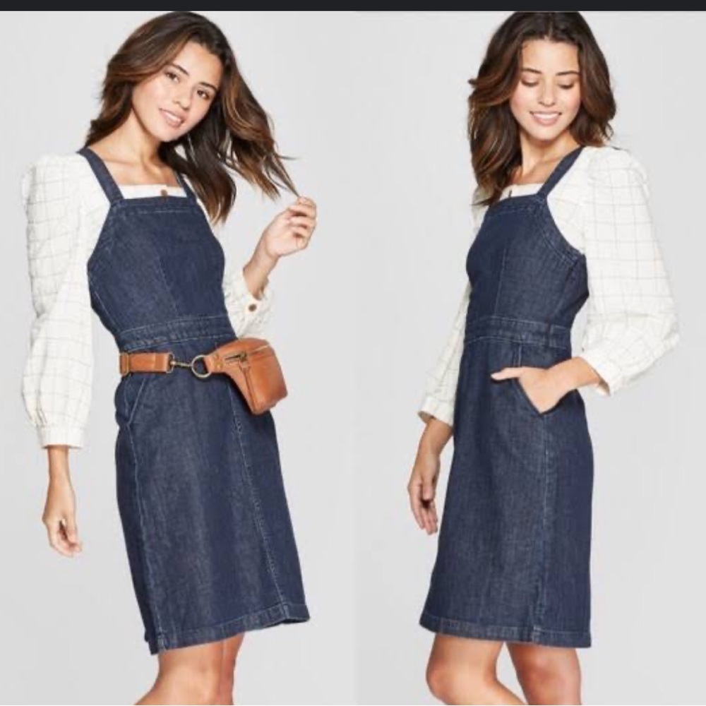 Universal Thread Denim Overall Skirtall Dress